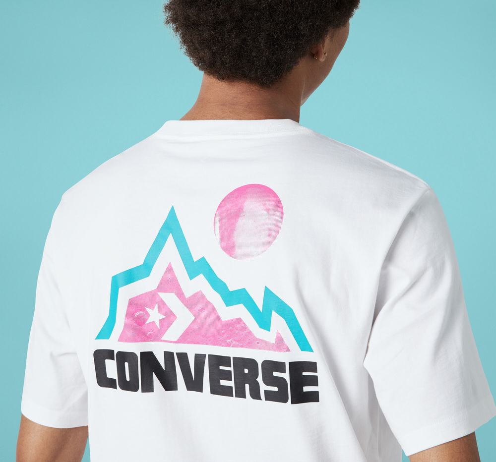Camiseta Converse Mountain Moon Homem Branco 821973SQO